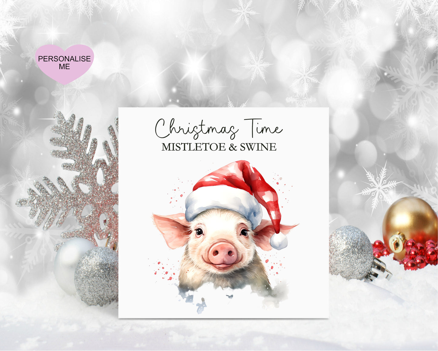 Christmas Quackers Christmas Card, Funny Duck Christmas Card,