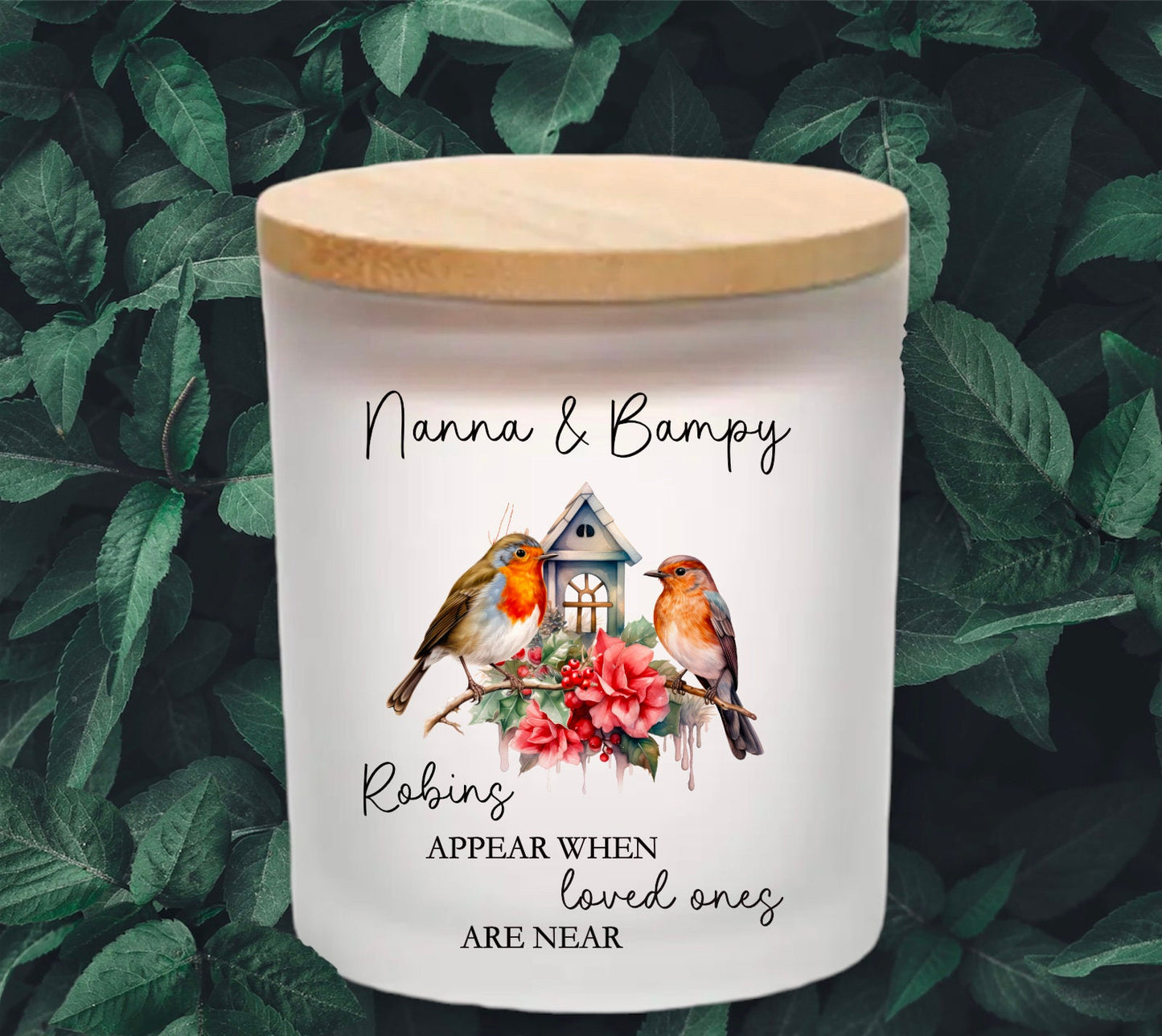 Lost Loved One Gift, Robins Appear When Loved Ones Are Near, Memory Candle Jar Gift, Xmas Memorial Gift