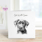 Get Well Soon Card, Dog Design Get Well Soon Card, Personalised Dog Get Well Soon Card