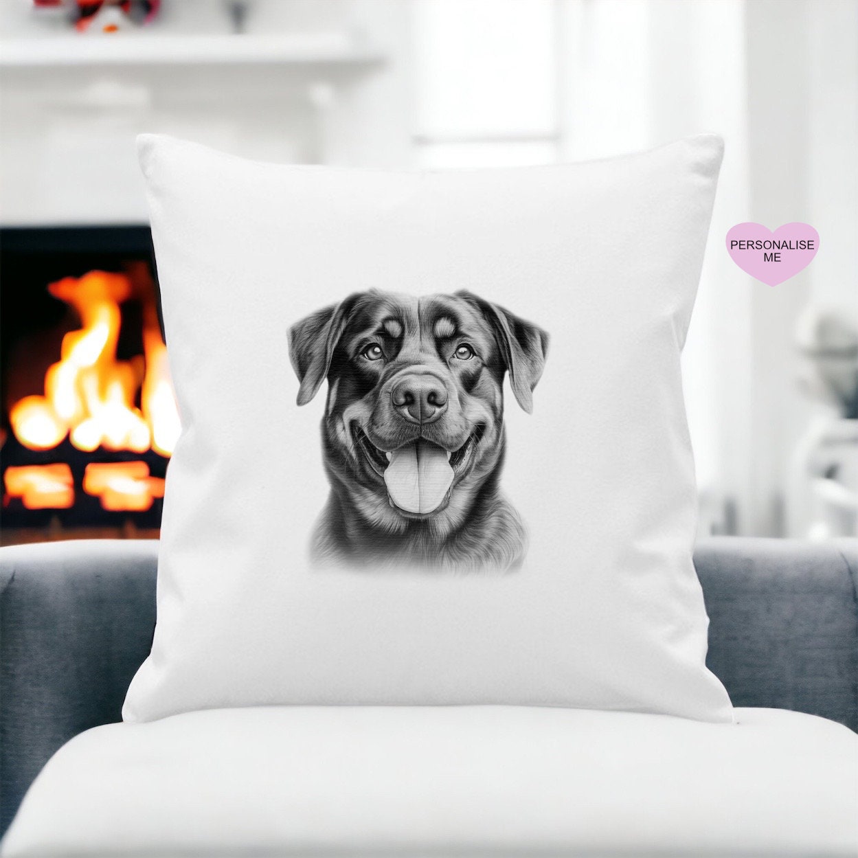 Dog Cushion, Personalised Cushion Gift, Rottweiler, Black Lab, Golden Lab, Cockapoo, Yorkie, Staff, Springer Spaniel, Cocker, Samoyed