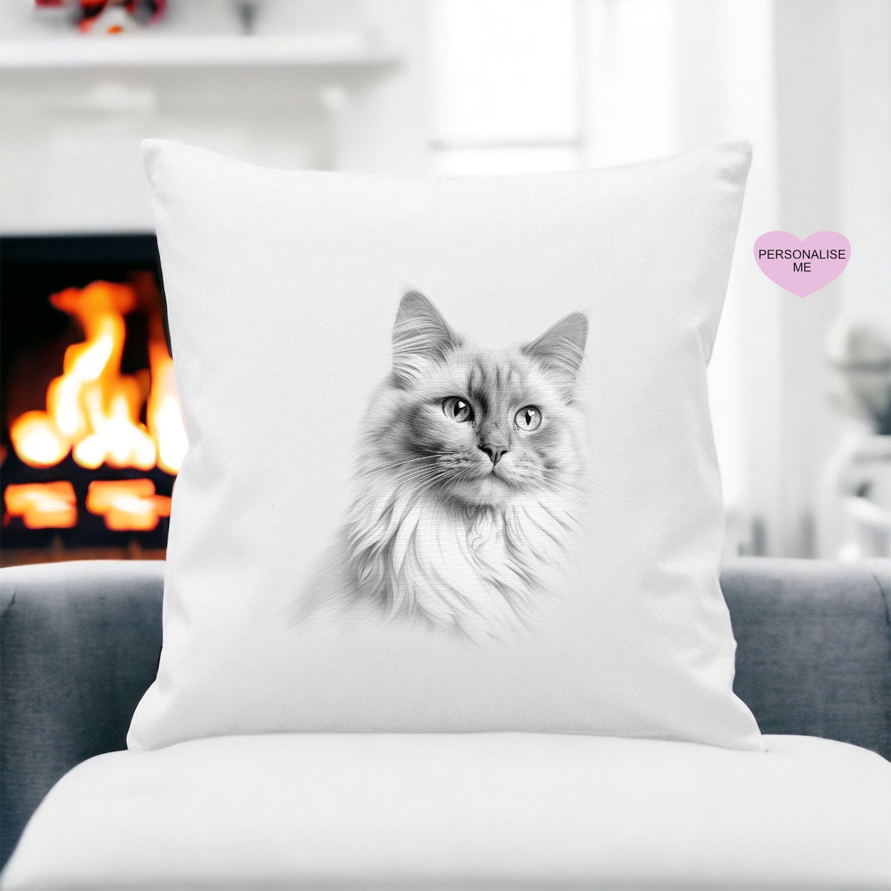 Cat Cushion, Personalised Cat Pillow Gift, Choose From Different Cat Breeds For This Luxury Cushion Gift