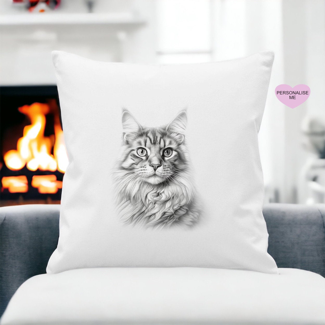 Cat Cushion, Personalised Cat Pillow Gift, Choose From Different Cat Breeds For This Luxury Cushion Gift
