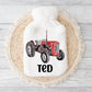 Tractor Hot Water Bottle, Hot Water Bottle, Tractor Gift, Personalised Hot Water Bottle, Christmas Gift Boys, Xmas Gift For Grandson