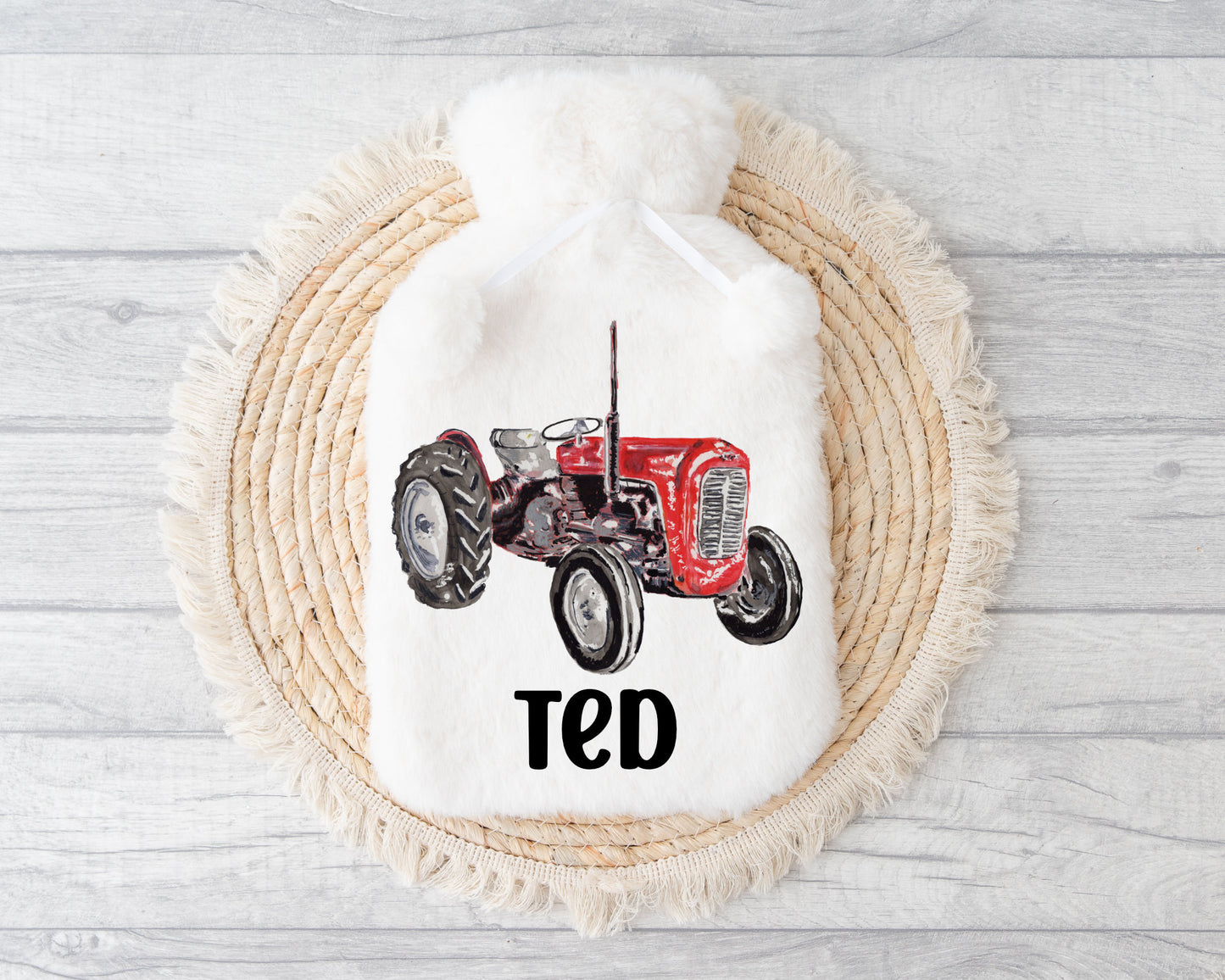 Hot Water Bottle, Tractor Gift, Personalised Hot Water Bottle, Christmas Gift Boys, Xmas Gift For Grandson, Granddaughter Gifts