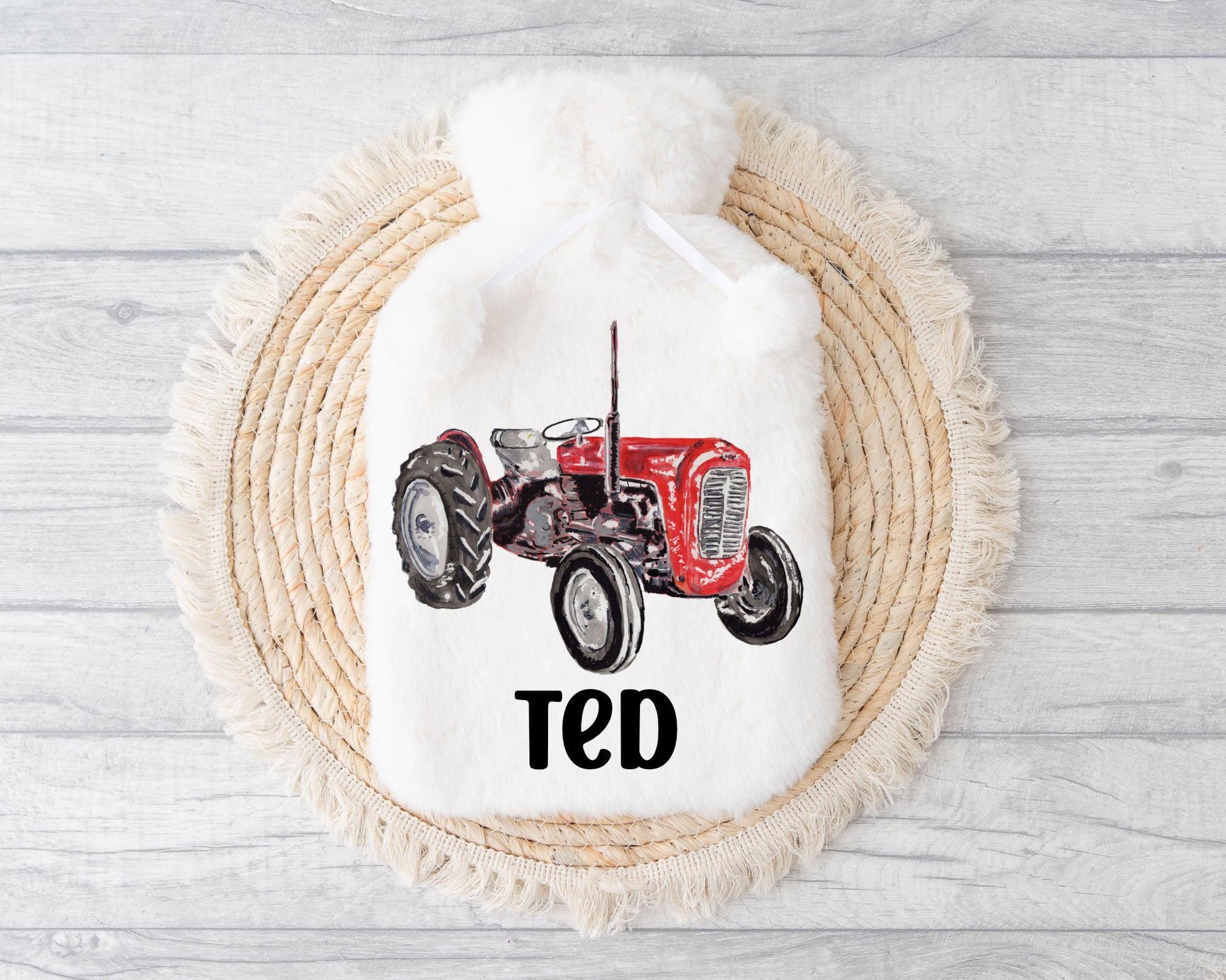 Hot Water Bottle, Tractor Gift, Personalised Hot Water Bottle, Christmas Gift Boys, Xmas Gift For Grandson, Granddaughter Gifts
