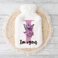 Hot Water Bottle, Nannie Gift, Personalised Hot Water Bottle, Christmas Gift For Grandma, Christmas Gift For Friend, Butterfly Initial