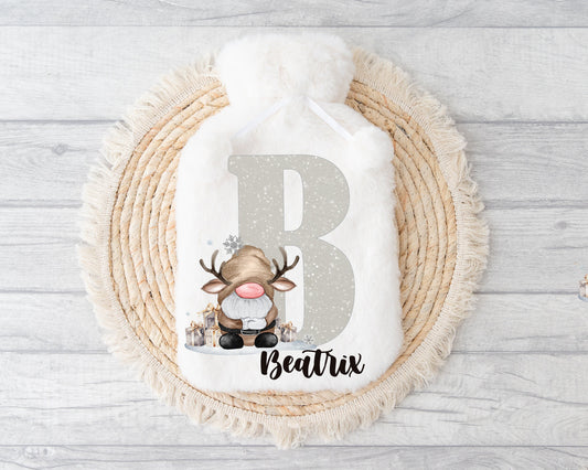 Hot Water Bottle, Nannie Gift, Personalised Hot Water Bottle, Christmas Gift For Grandma, Christmas Gift For Friend, Gonk Gift