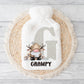Hot Water Bottle, Gift For Bampy, Personalised Hot Water Bottle, Christmas Gift For Grampy, Christmas Gift For Friend, Gonk Gift