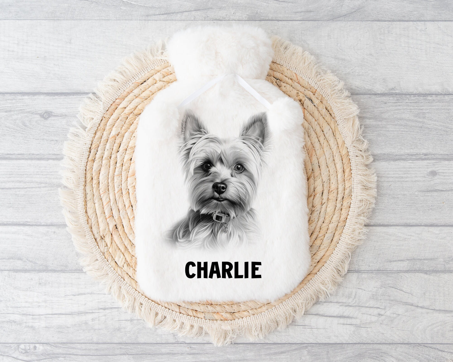 Dog Hot Water Bottle, Personalised Hot Water Bottle, Black Lab, Golden Lab, Yorkie, Samoyed, Pit Bull, Rottweiler, Staff, Cocker, Springer