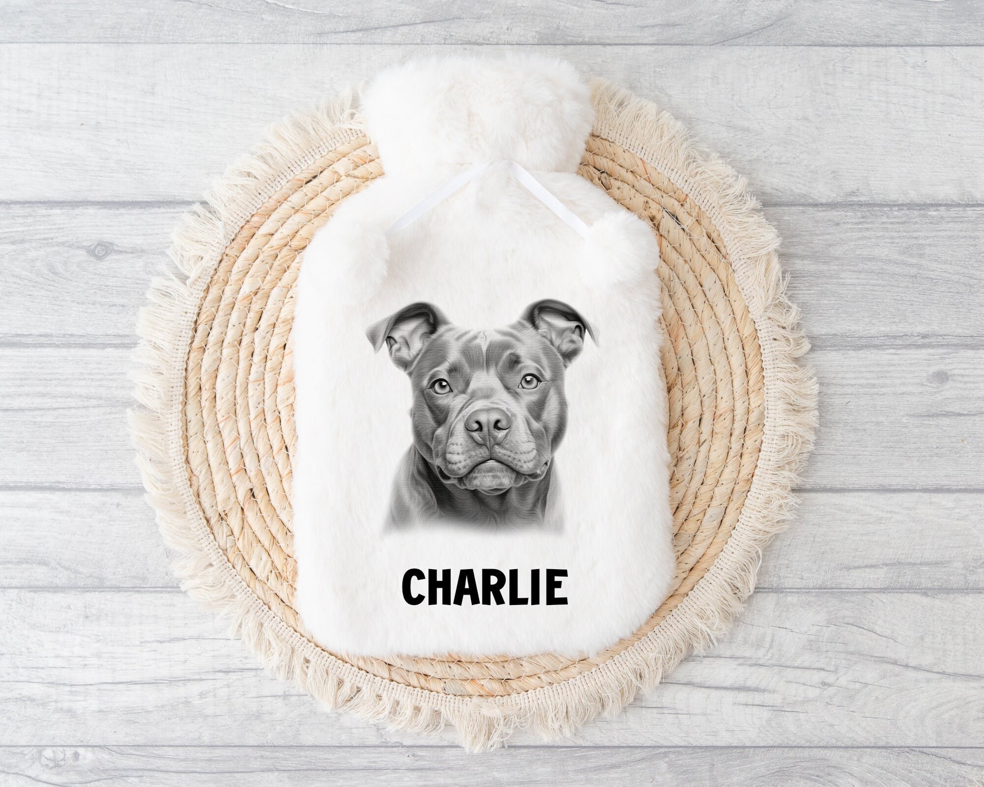 Dog Hot Water Bottle, Personalised Hot Water Bottle, Black Lab, Golden Lab, Yorkie, Samoyed, Pit Bull, Rottweiler, Staff, Cocker, Springer