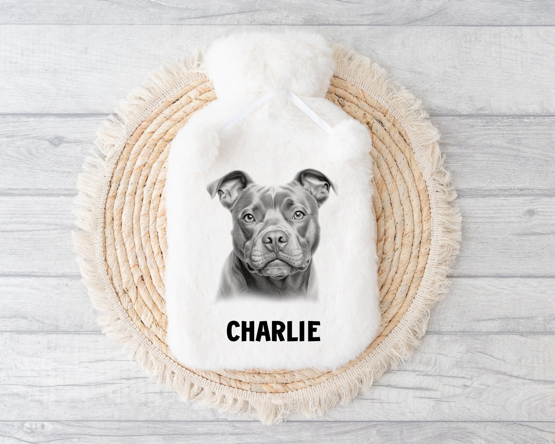 Dog Hot Water Bottle, Personalised Hot Water Bottle, Black Lab, Golden Lab, Yorkie, Samoyed, Pit Bull, Rottweiler, Staff, Cocker, Springer