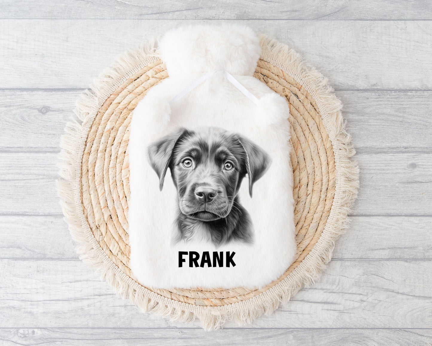 Dog Hot Water Bottle, Personalised Hot Water Bottle, Black Lab, Golden Lab, Yorkie, Samoyed, Pit Bull, Rottweiler, Staff, Cocker, Springer