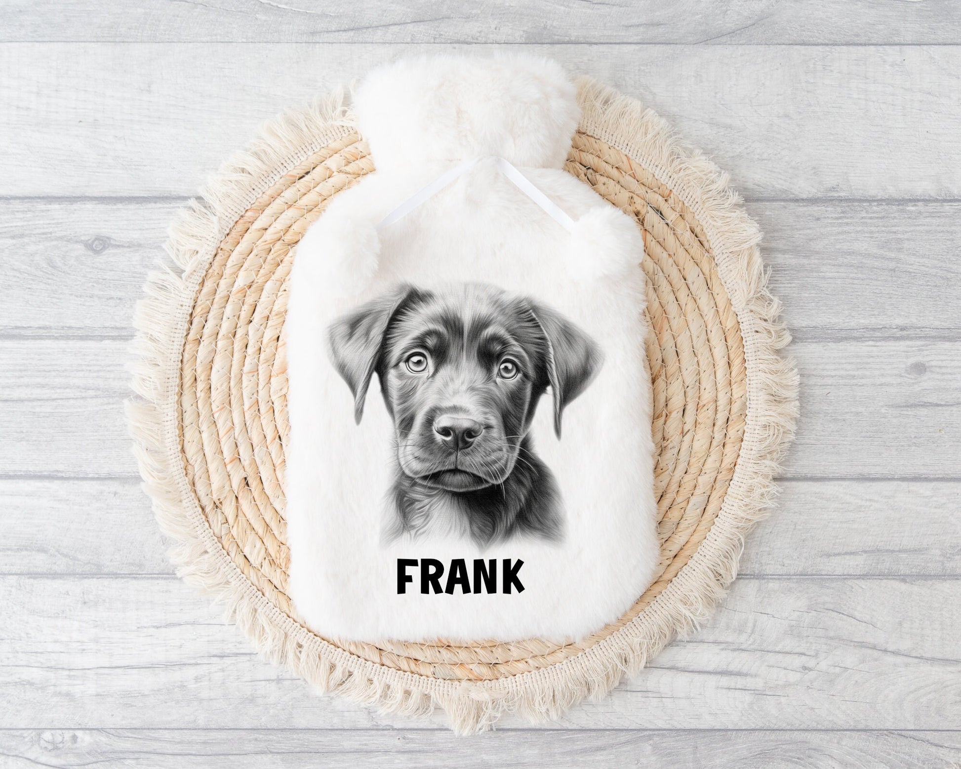 Staffy Hot Water Bottle, Personalised Hot Water Bottle, Black Lab, Golden Lab, Yorkie, Samoyed, Pit Bull, Rottweiler, Staff, Cocker
