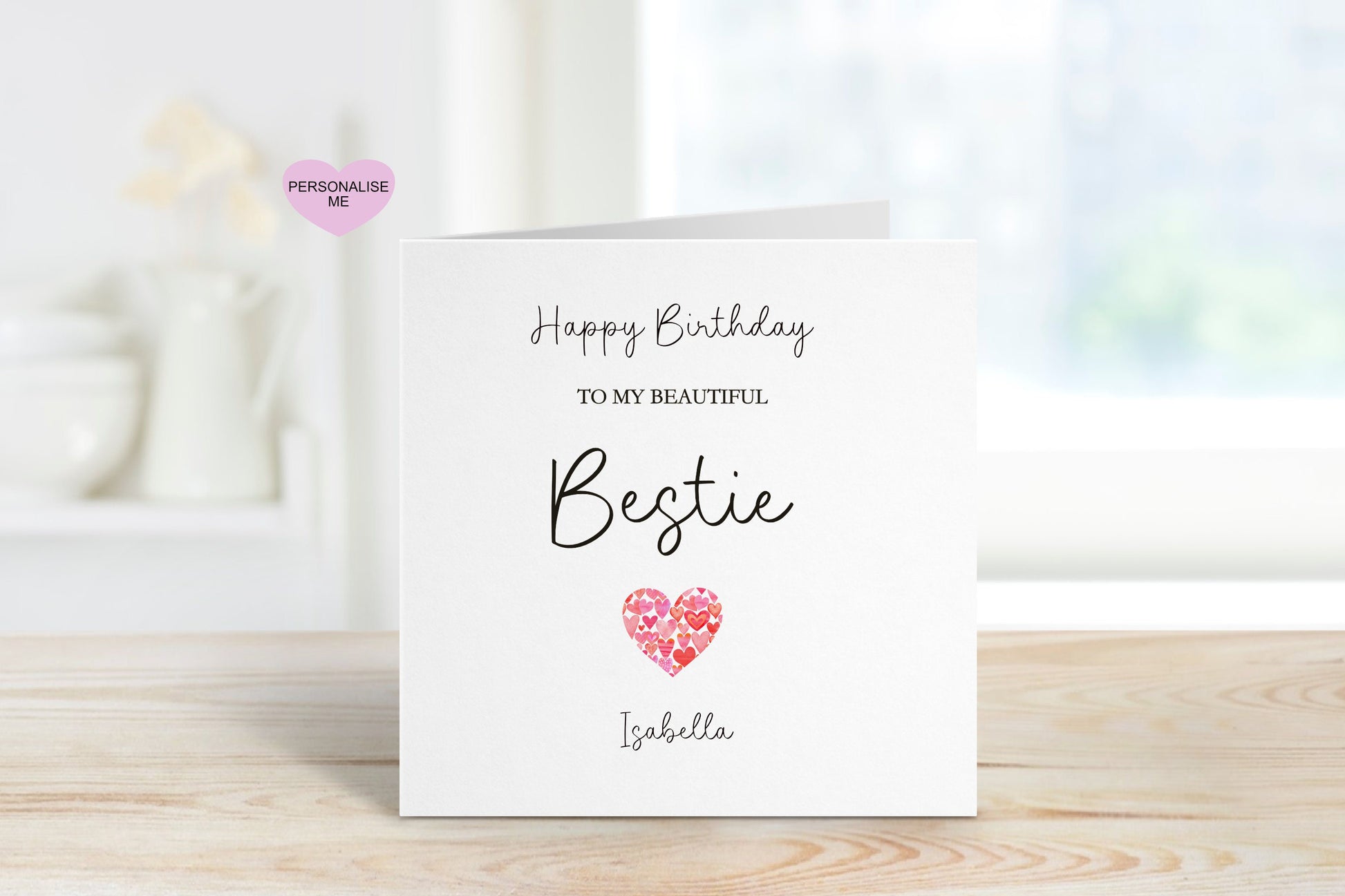Personalised Bestie Birthday Card, Birthday Card For Bestie, Birthday Cards For Any age, 40th Birthday For Friend