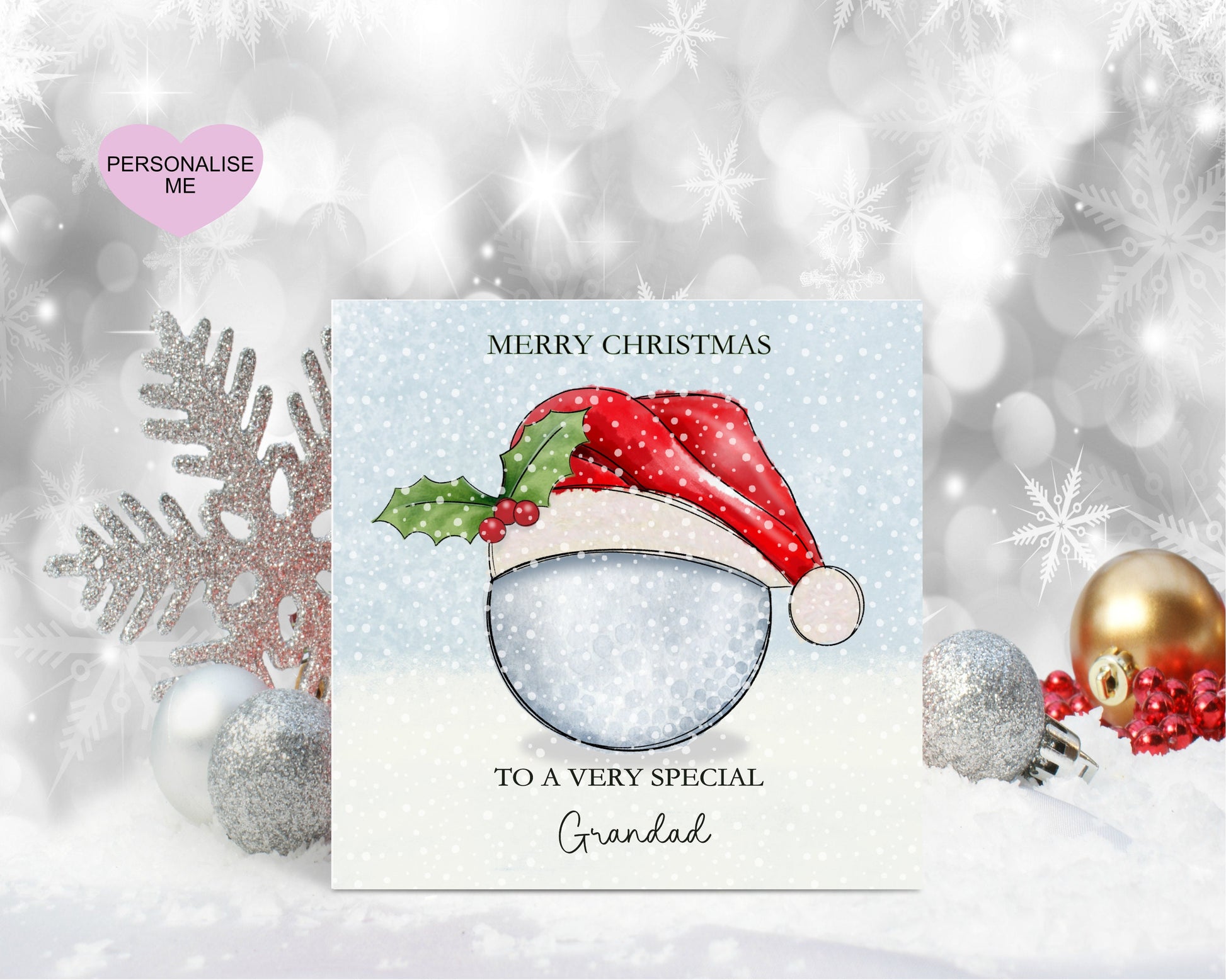 Golf Christmas Card, Bampy Christmas Card, Christmas Card For Bampy, Personalised Christmas Card