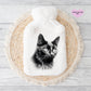 Cat Hot Water Bottle, Gift For Her, Personalised Hot Water Bottle, Black Cat Christmas Gift For Friend, Christmas Gift For Him,