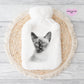 Siamese Cat Hot Water Bottle, Gift For Her, Personalised Hot Water Bottle, Christmas Gift For Friend, Christmas Gift For Him,