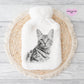 Cat Hot Water Bottle, Gift For Her, Personalised Hot Water Bottle, Christmas Gift For Friend, Christmas Gift For Him,