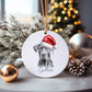 Border Terrier Dog Bauble, Personalised Pet Dog Christmas Tree Decoration, Gift For Dog Family