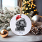 Border Collie Dog Bauble, Personalised Pet Dog Christmas Tree Decoration, Gift For Dog Family