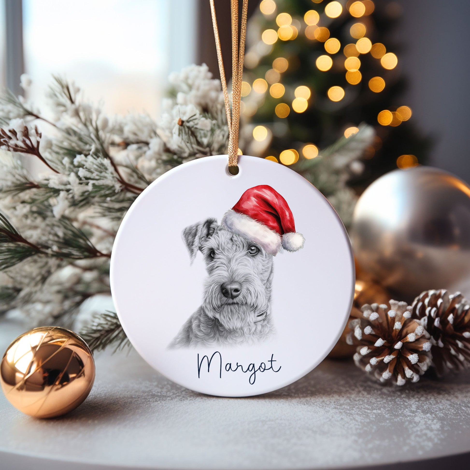 Great Dane Christmas Dog Bauble, Personalised Pet Dog Christmas Tree Decoration, Gift For Dog Family