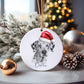 Border Terrier Dog Bauble, Personalised Pet Dog Christmas Tree Decoration, Gift For Dog Family
