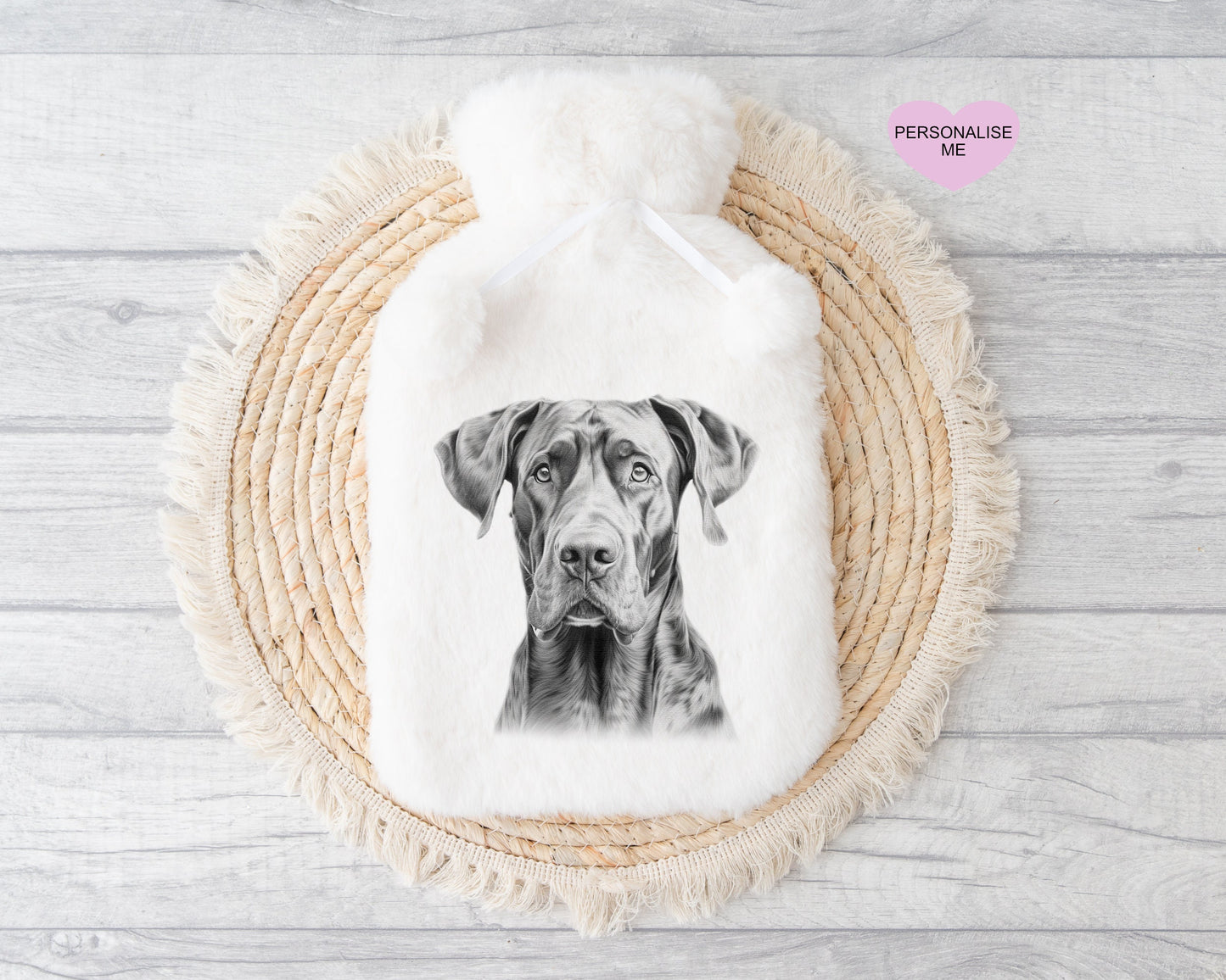 Bassett Hound Gift, Personalised Hot Water Bottle, Dog Xmas Gift, Xmas Gift For Dog Lover