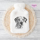 Dalmation Gift, Personalised Hot Water Bottle, Dog Xmas Gift, Xmas Gift For Dog Lover