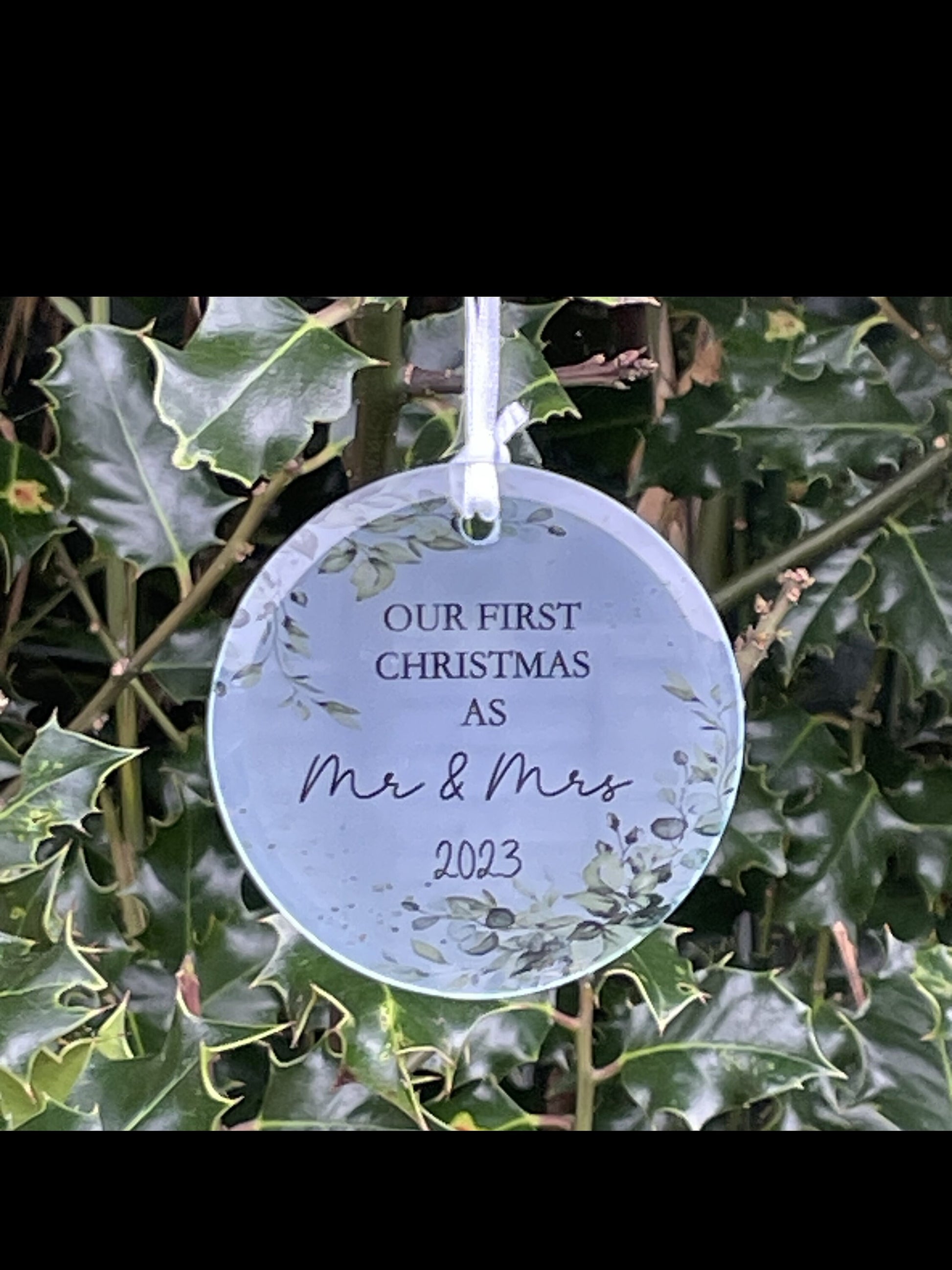 Last Christmas As Mr And Miss Bauble 2025, Last Xmas As A Miss Christmas Tree Decoration,