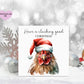 Muletide Wishes Christmas Card, Funny Mule Christmas Card,