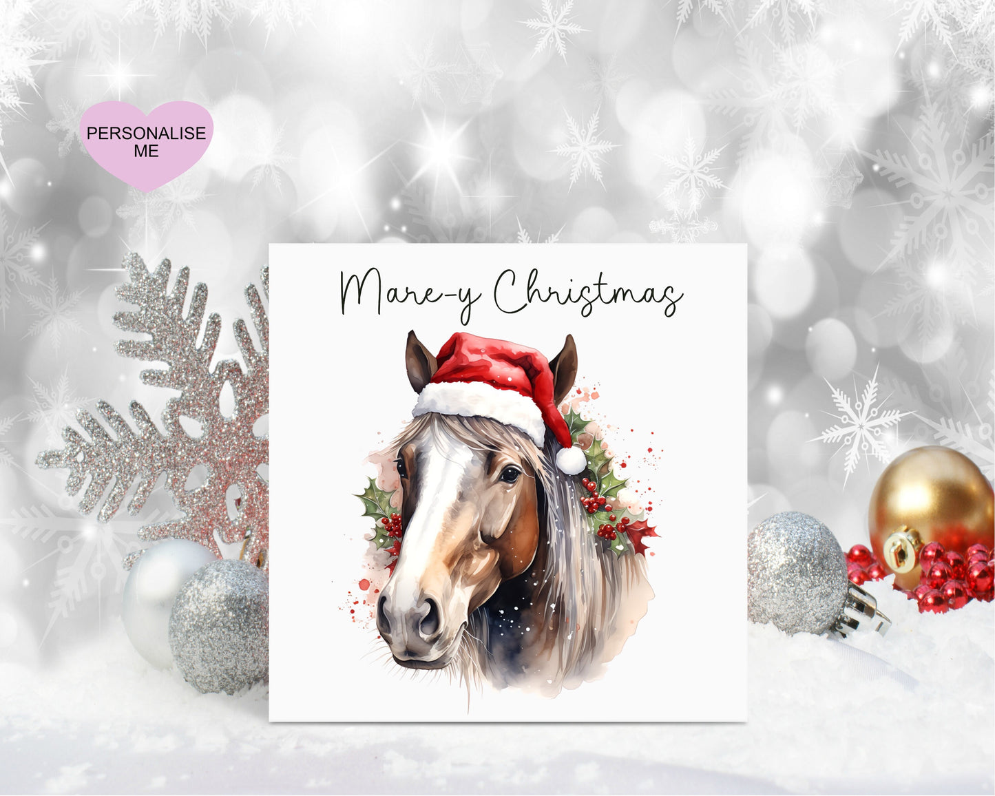 Muletide Wishes Christmas Card, Funny Mule Christmas Card,