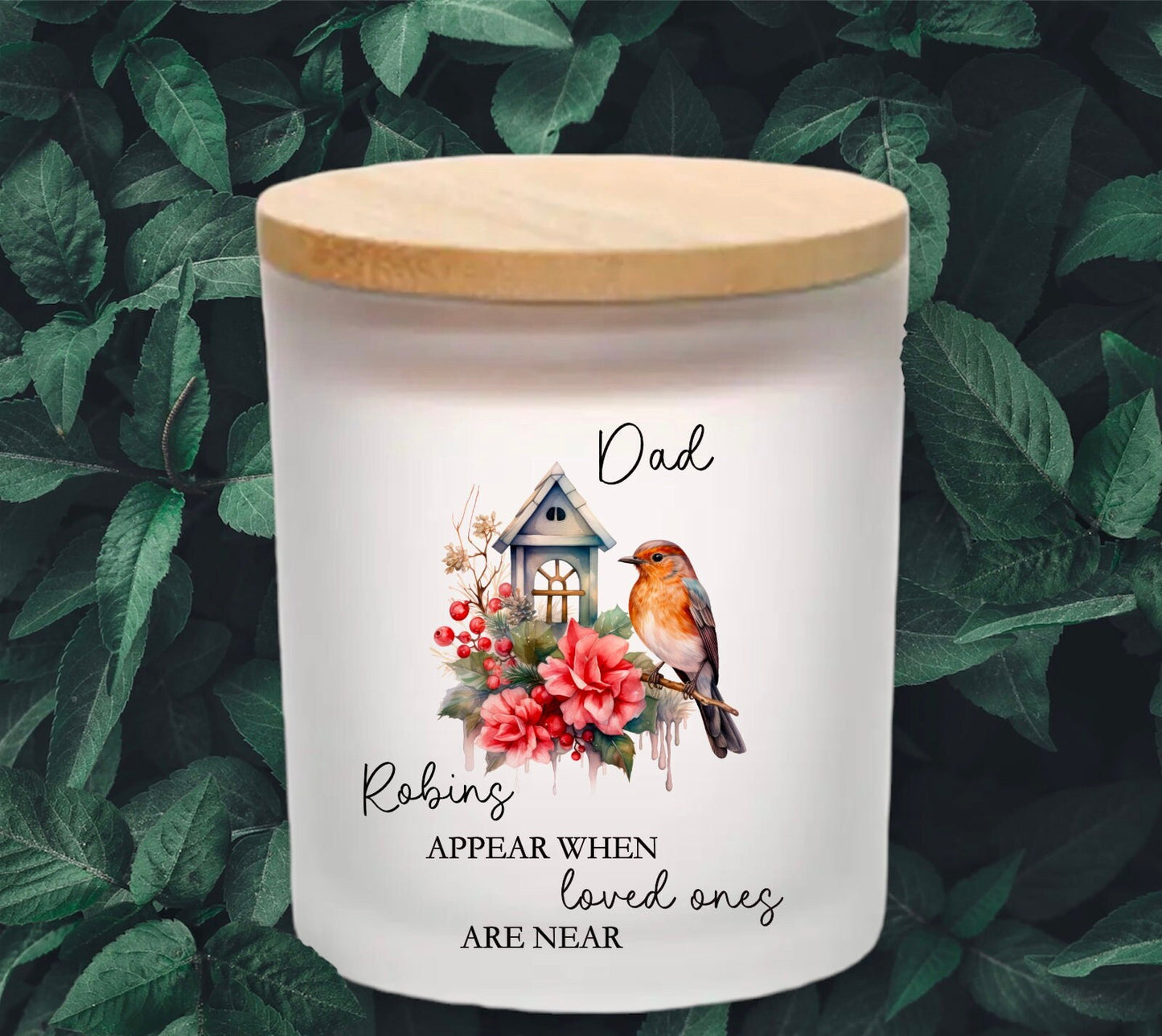 Lost Loved One Gift, Robins Appear When Loved Ones Are Near, Memory Candle Jar Gift, Xmas Memorial Gift, Lost Loved One Gift Mum