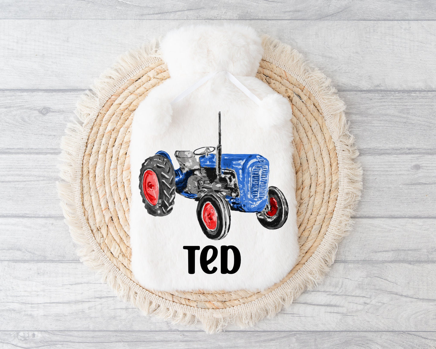 Hot Water Bottle, Tractor Gift, Personalised Hot Water Bottle, Christmas Gift Boys, Xmas Gift For Grandson, Granddaughter Gifts