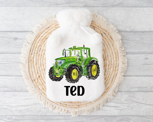 Hot Water Bottle, Tractor Gift, Personalised Hot Water Bottle, Christmas Gift Boys, Xmas Gift For Grandson, Granddaughter Gifts