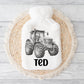 Hot Water Bottle, Tractor Gift, Personalised Hot Water Bottle, Christmas Gift Boys, Xmas Gift For Grandson, Granddaughter Gifts