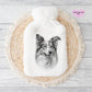 Rough Collie Gift, Personalised Hot Water Bottle, Dog Xmas Gift, Xmas Gift For Dog Lover, Rough Collie Hot Water Bottle