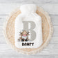 Hot Water Bottle, Gift For Bampy, Personalised Hot Water Bottle, Christmas Gift For Grampy, Christmas Gift For Friend, Gonk Gift