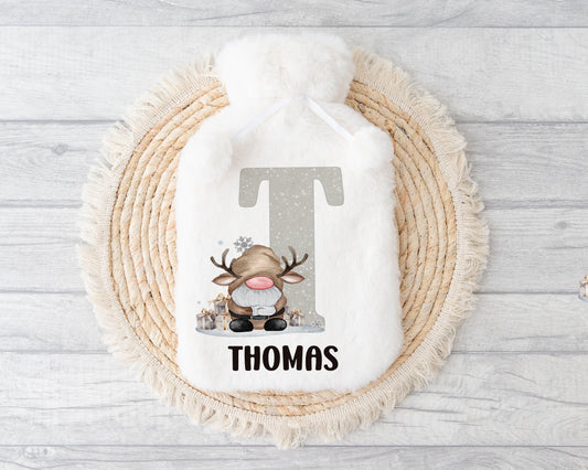 Hot Water Bottle, Gift For Grandson, Personalised Hot Water Bottle, Christmas Gift For Grampy, Christmas Gift For Friend, Gonk Gift