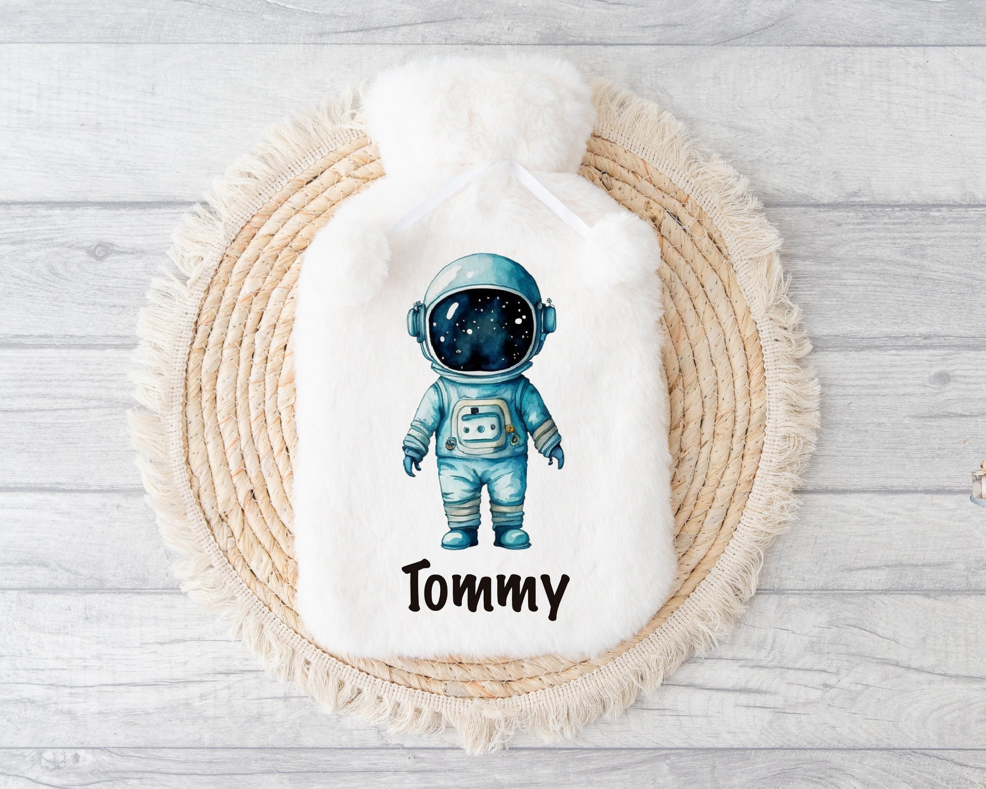 Hot Water Bottle, Astronaut Gift, Personalised Hot Water Bottle, Christmas Gift Boys, Xmas Gift For Grandson, Granddaughter Gifts
