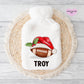 Rugby Gift, Personalised Hot Water Bottle, Xmas Gift For Grandson, Xmas Gift For Granddaughter, Xmas Gift For Him, Xmas Gift For Her