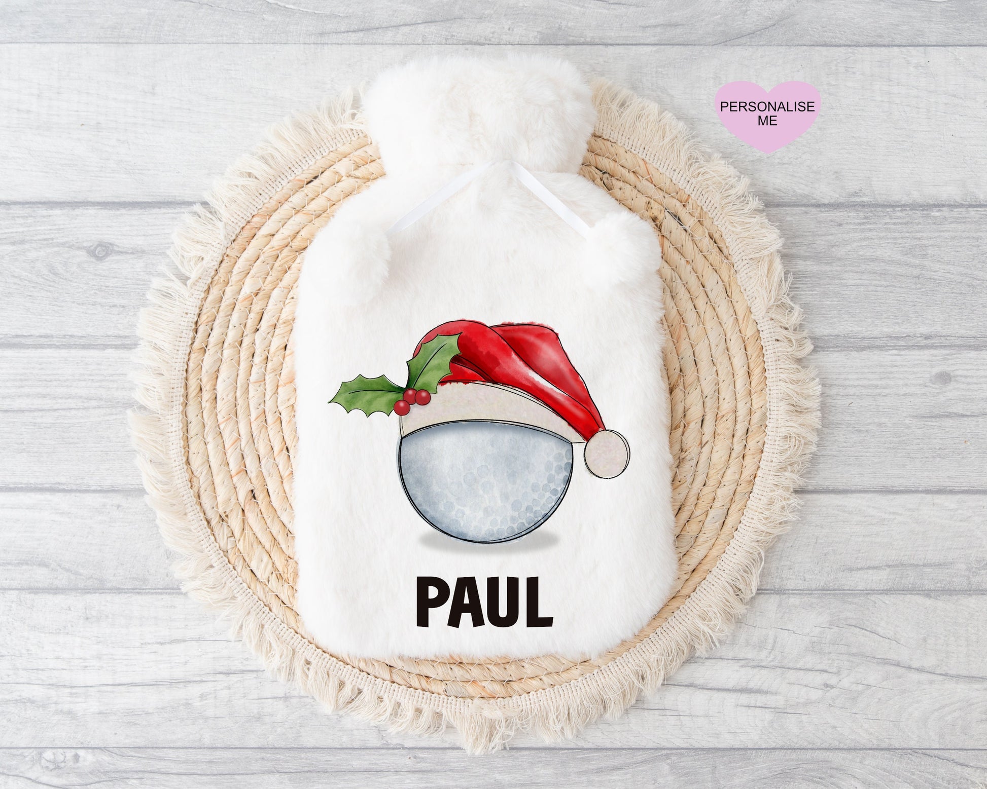 Cricket Gift, Personalised Hot Water Bottle, Xmas Gift For Grandson, Xmas Gift For Granddaughter, Xmas Gift For Him, Xmas Gift For Her