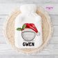 Cricket Gift, Personalised Hot Water Bottle, Xmas Gift For Grandson, Xmas Gift For Granddaughter, Xmas Gift For Him, Xmas Gift For Her