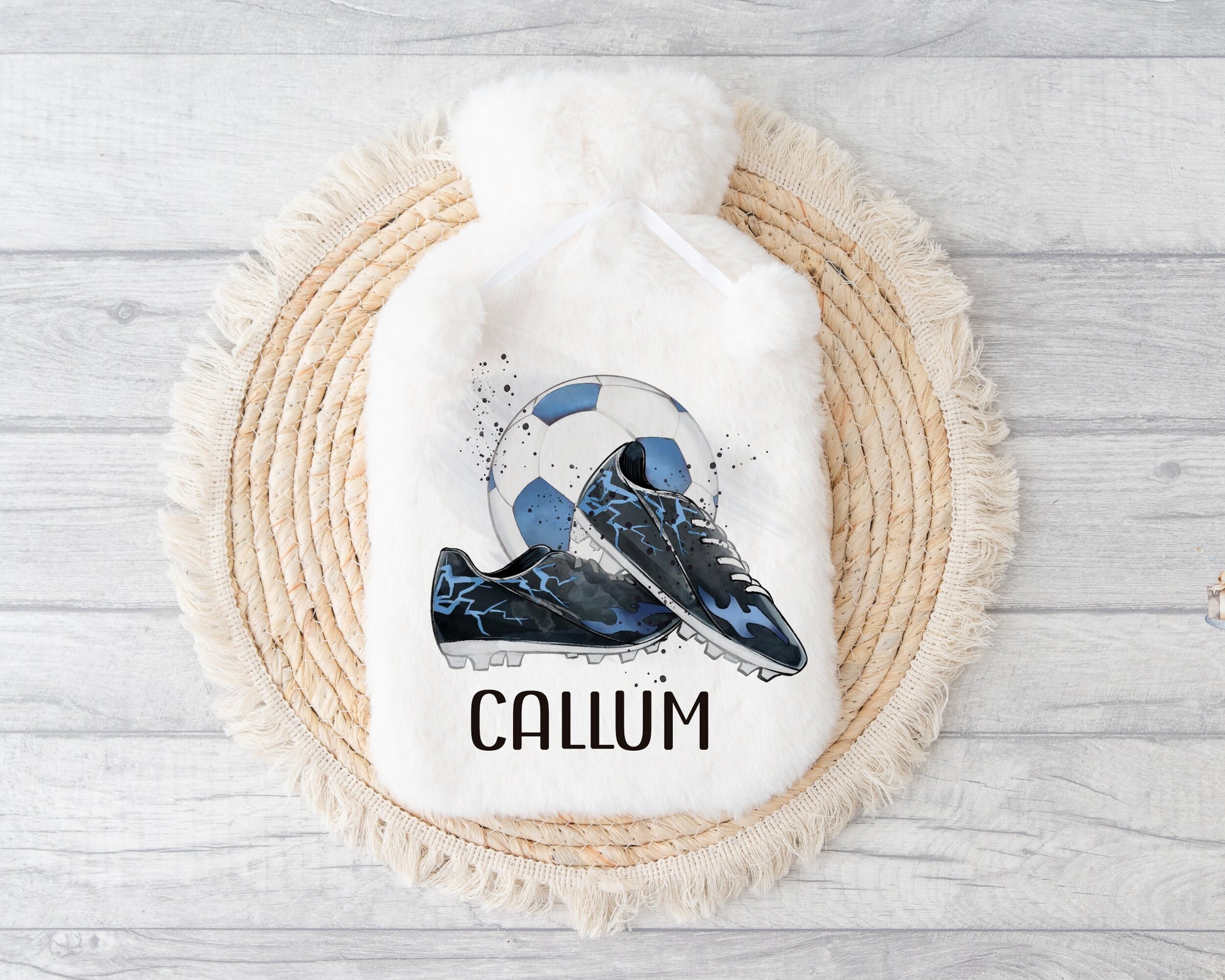 Football Gift, Hot Water Bottle, Personalised Hot Water Bottle, Christmas Gift Boys, Xmas Gift For Grandson, Granddaughter Gifts