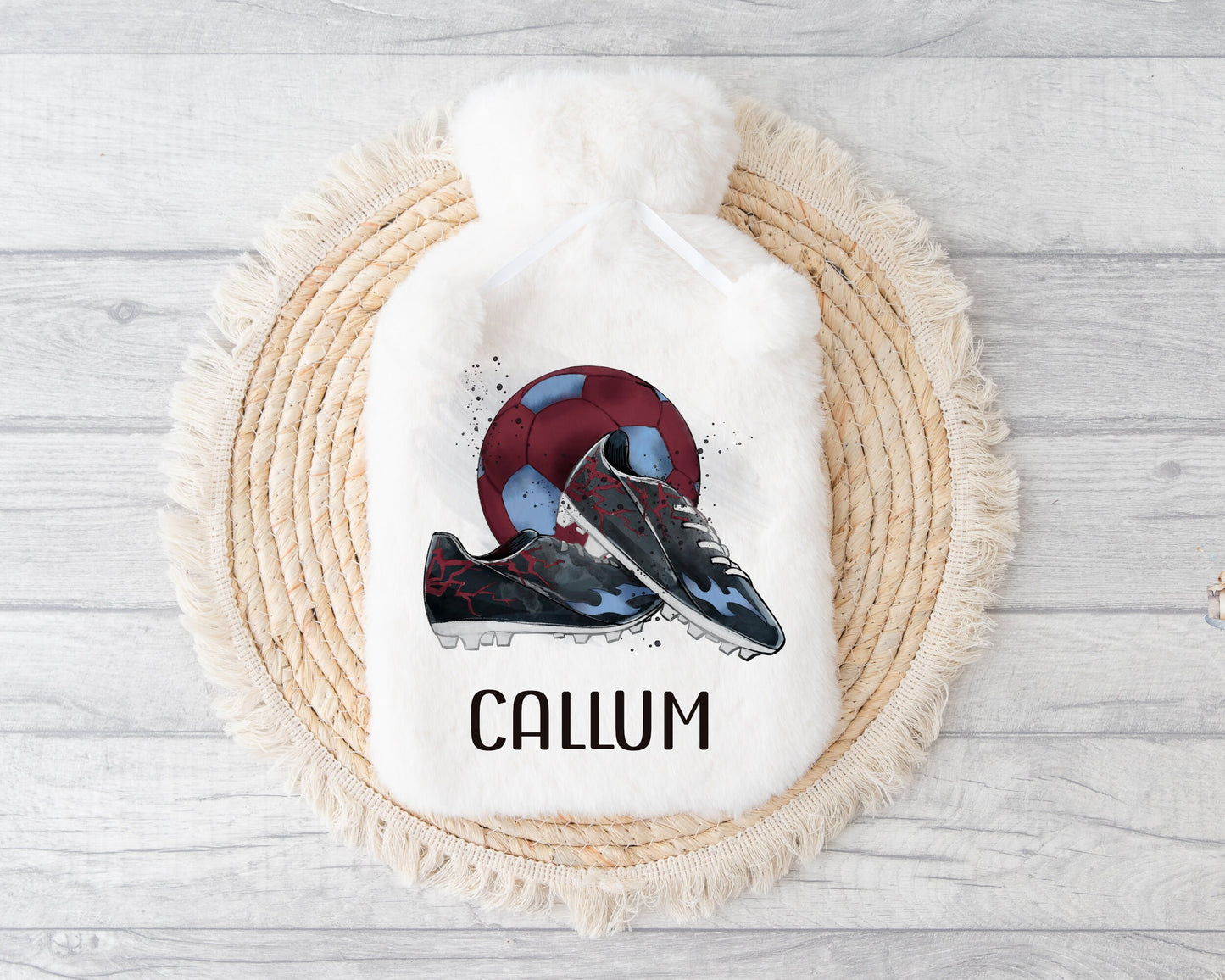 Football Gift, Hot Water Bottle, Personalised Hot Water Bottle, Christmas Gift Boys, Xmas Gift For Grandson, Granddaughter Gifts