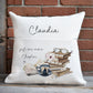 Reading Cushion, Adult Book Cushion, Gift For Her, Friend Gift, Librarian Gift, Just One More Chapter, Book Pocket Cushion