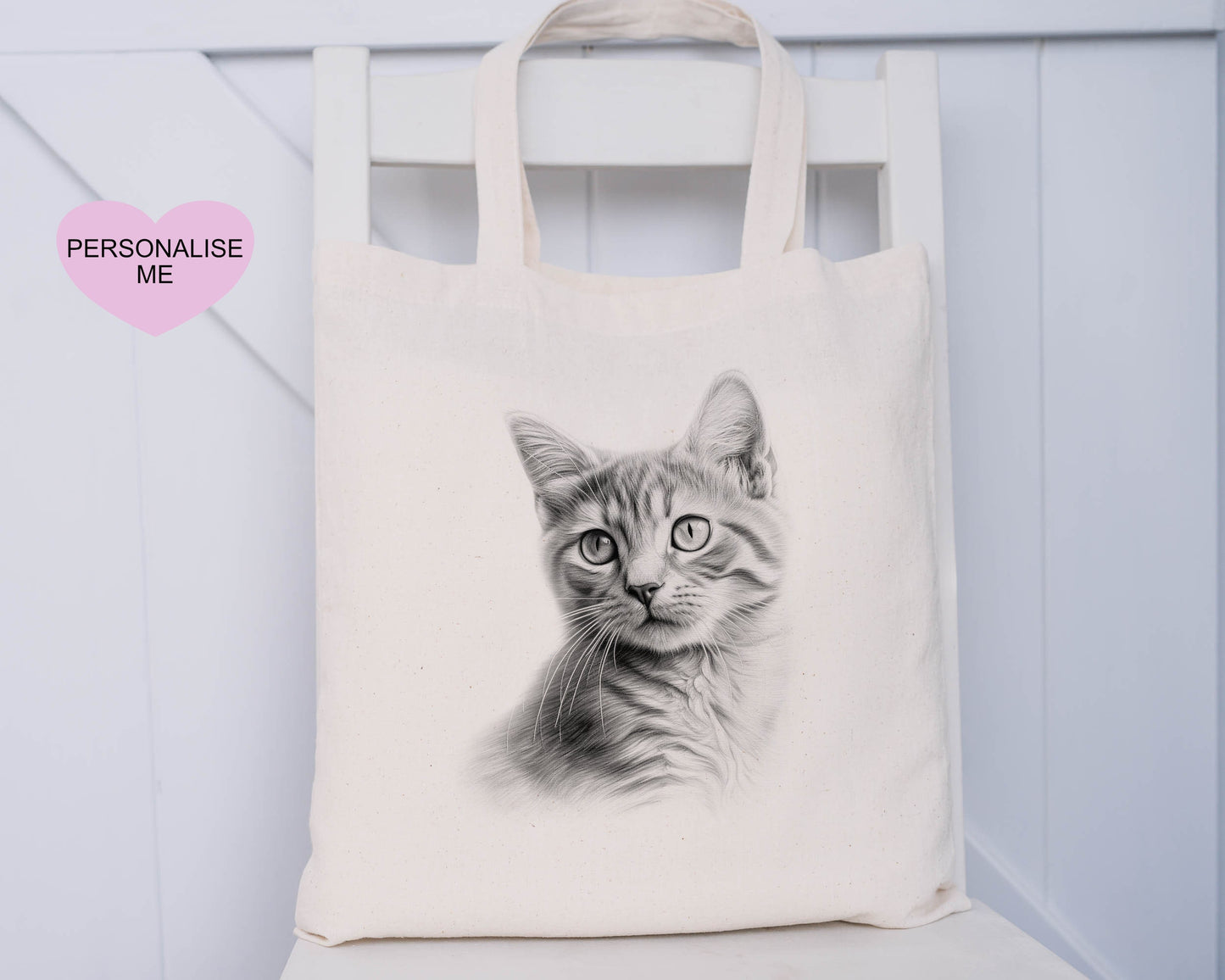 Cat Tote Bag, Personalised Tote Bag, Gift For Her, Gift For Friend, Gift For Mum, Xmas Gift For Nanna