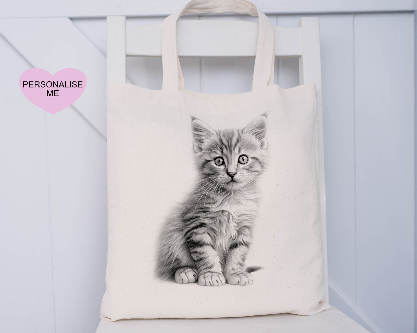 Cat Tote Bag, Personalised Tote Bag, Gift For Her, Gift For Friend, Gift For Mum, Xmas Gift For Nanna