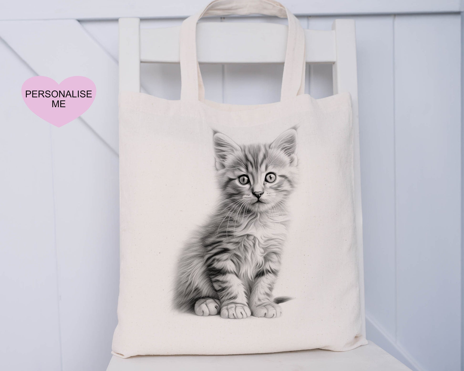 Cat Tote Bag, Personalised Tote Bag, Gift For Her, Gift For Friend, Gift For Mum, Xmas Gift For Nanna