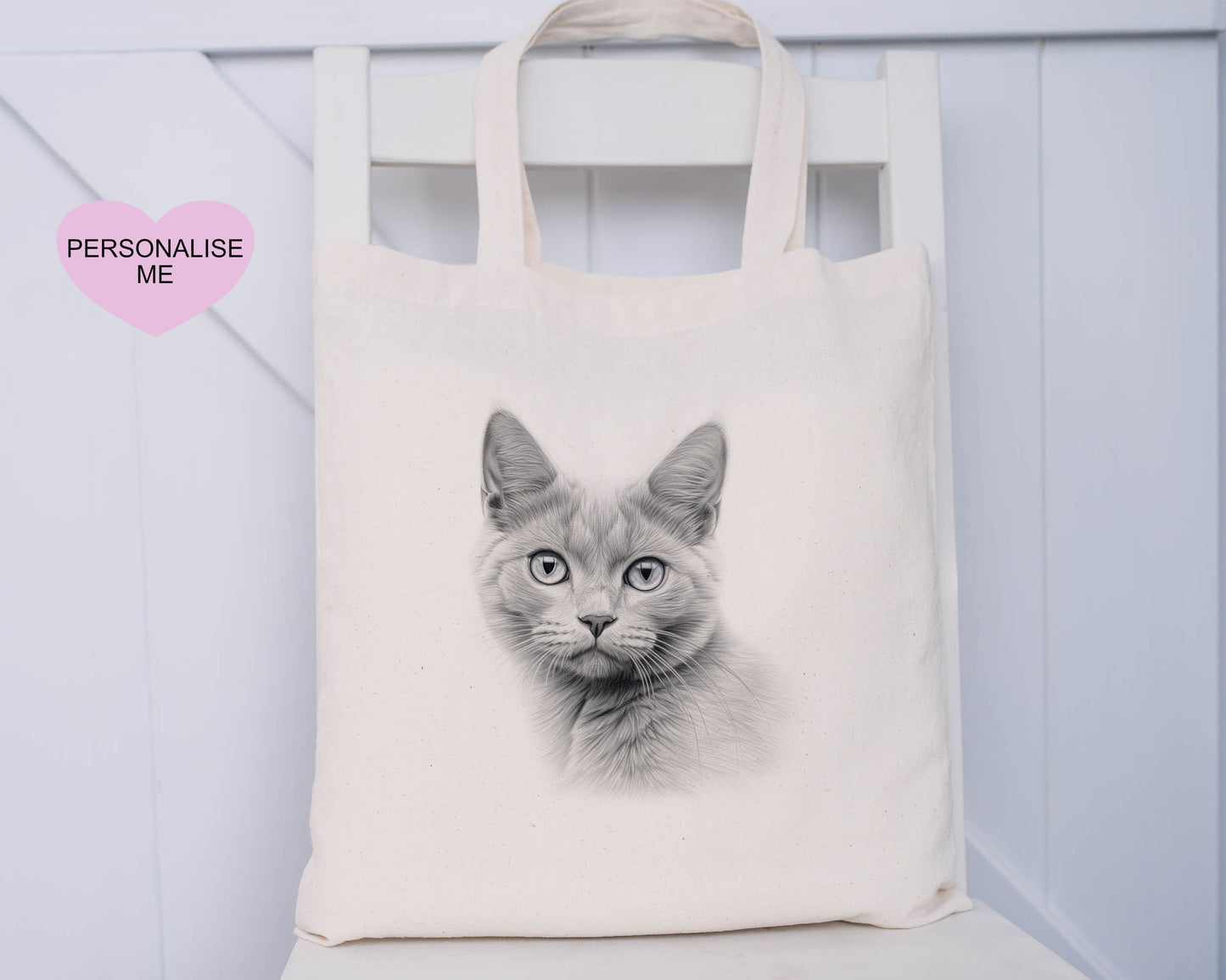 Cat Tote Bag, Personalised Tote Bag, Gift For Her, Gift For Friend, Gift For Mum, Xmas Gift For Nanna