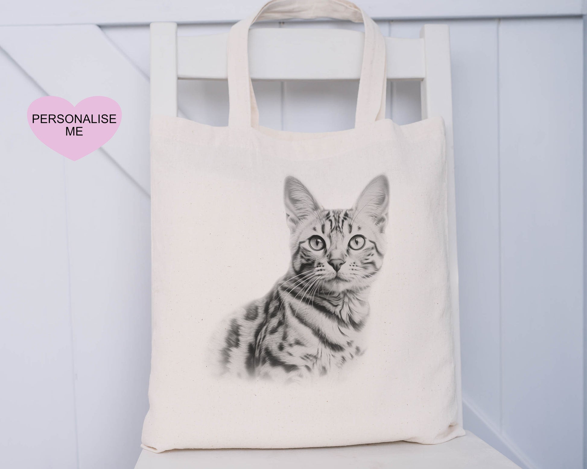 Cat Tote Bag, Personalised Tote Bag, Gift For Her, Gift For Friend, Gift For Mum, Xmas Gift For Nanna